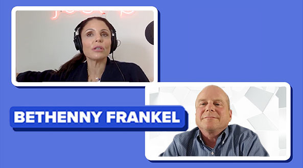 Keynote Speaker and columnist Gene Marks interviewing Bethenny Frankel