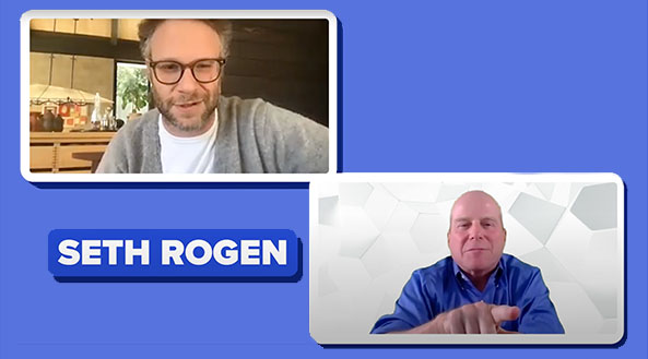 Keynote Speaker and columnist Gene Marks interviewing Interview with Seth Rogan