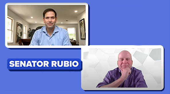 Keynote Speaker and columnist Gene Marks interviewing Marco Rubio Interview