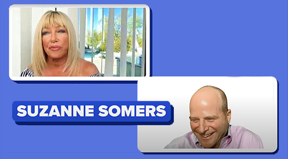 Keynote Speaker and columnist Gene Marks interviewing Interview with Suzanne Somers